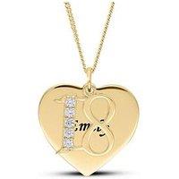 The Love Collection Personalised Yellow Gold Plated Silver Coming Of Age Cubic Zirconia Set Pendant