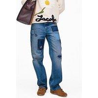 Marc Jacobs Patchwork Straight Jean - Mid Wash