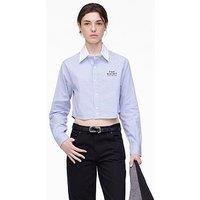 Marc Jacobs The Cropped Femme Shirt - Blue