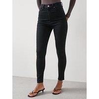 The Very Collection Authentic High Waist Skinny Jeans - Black