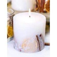 Stoneglow Festive Wishes - Fat Pillar Candle