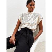 New Look Black High Waist Paperbag Trousers