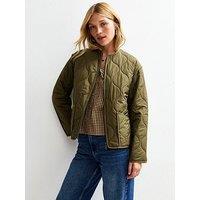 New Look Quilted Padded Jacket - Green