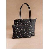 Cath Kidston Med Tot Blk Fld Star - Black