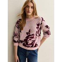 New Look Floral Pattern Midweight Jumper - Pink