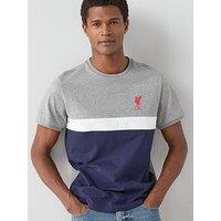 Liverpool Fc Lfc Colourblock T-Shirt - Navy
