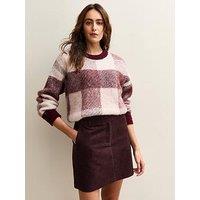 New Look Burgundy Corduroy Mini Skirt