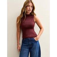 New Look High Neck Vest Top - Red
