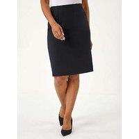Roman Petite Stretch Pencil Skirt - Black