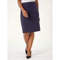Roman Petite Stretch Pencil Skirt - Navy