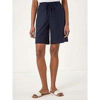 Roman Drawcord Detail Pocket Stretch Shorts - Navy