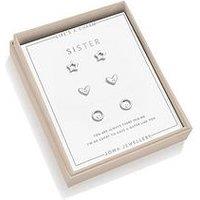 Joma Jewellery Life'S A Charm Earrings , Sister , Silver Plated , Earrings