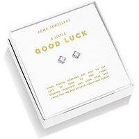 Joma Jewellery Boxed A Little Earrings , Good Luck , Silver Plated , Earrings