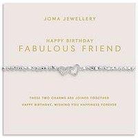 Joma Jewellery Forever Yours , Happy Birthday Fabulous Friend , Silver Plated , Bracelet , 17.5Cm Stretch
