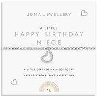 Joma Jewellery Kids' A Little , Happy Birthday Niece , Silver Plated , Bracelet , 15.5Cm Stretch