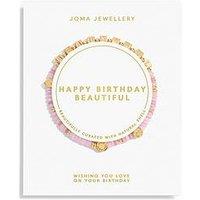 Joma Jewellery Happy Little Moments , Happy Birthday Beautiful , Gold Plated , Bracelet , 17.5Cm Stretch