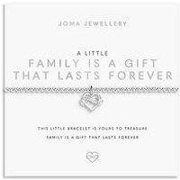 Joma Jewellery A Little , Family Is A Gift That Lasts Forever , Silver Plated , Bracelet , 17.5Cm Stretch