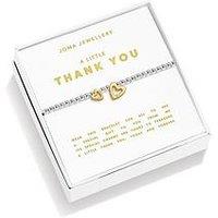 Joma Jewellery Boxed A Little , Thank You , Silver & Gold Plated , Bracelet , 17.5Cm Stretch