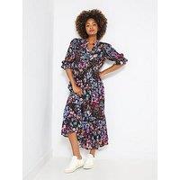 Joe Browns Joyful Florals Dress - Black