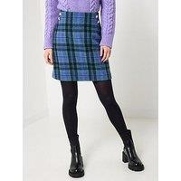 Joe Browns Suzie Check Mini Skirt - Blue