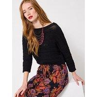 Joe Browns Francesca Ladder Knit Jumper - Black