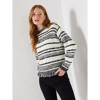Joe Browns Mono Magic Fringed Jumper - Monochrome