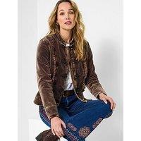 Joe Browns Victoriana Velvet Jacket - Mocha