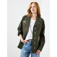 Joe Browns Astrid Embellished Utility Jacket - Khaki
