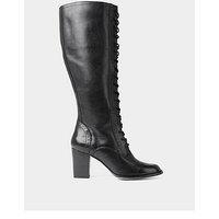 Joe Browns Stand Back Tall Leather Lace Up Boots - Black