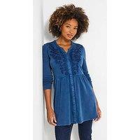 Joe Browns Pretty In Blue Jersey Sweat Tunic Top - Blue