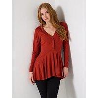 Joe Browns All New Button Jersey Tunic - Burnt Orange