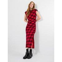 Joe Browns Claudia Check Jersey Dress - Red