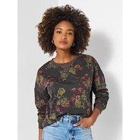 Joe Browns Forever Floral Printed Sweatshirt - Pink