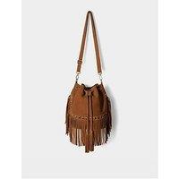 Joe Browns Layla Suede Fringe Bag - Tan
