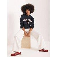 Mint Velvet Navy New York Sweatshirt - Blue