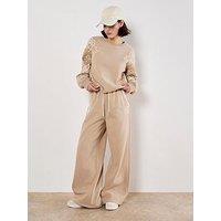 Apricot Floral Cornelli Embroided Sweatshirt - Cream