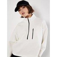 Apricot Zip And Pocket Premium Fleece Jumper