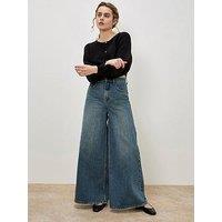 Apricot Zoe Palazzo Jeans - Blue