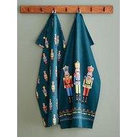Catherine Lansfield Nutcracker Double Tea Towels- 4 Pack