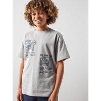 The Very Collection Boys 2 Multi Slogan Drop Shoulder Tshirt