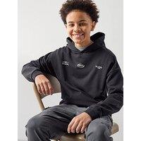 The Very Collection Boys Multi Slogan Hoodie - Black
