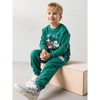 The Very Collection Boys Fun Character Sweatshirt And Joggers Set - Green