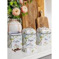 Laura Ashley Set Of 3 Canisters