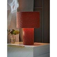 Valuelights Ash Rust Boucle Table Lamp