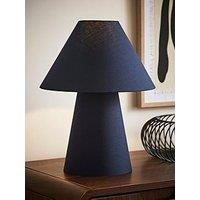 Valuelights Freddie Navy Tapered Shade Table Lamp