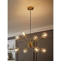 Valuelights Sputnik Gold 8 Way Glass Globe Pendant Ceiling Light