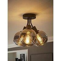 Valuelights Bellamy Matte Black Bubble Cluster Flush Ceiling Light