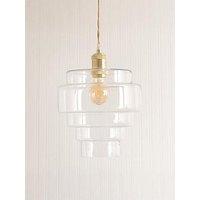 Valuelights Lane Clear Glass 5 Tier Layered Easy Fit Ceiling Pendant Lamp Shade