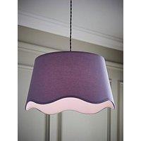 Valuelights Mabel Lilac Linen Large 30Cm Scallop Edge With Trim Ceiling Light Lamp Shade