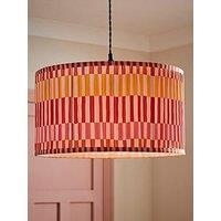 Valuelights Rae Large Pleated Stripe Multicolour Drum Easy Fit Ceiling Light Lamp Shade